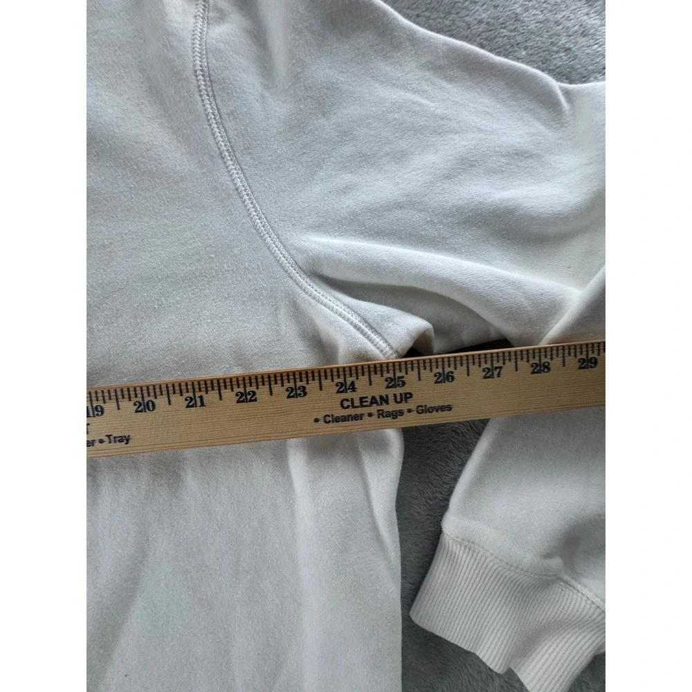 Nike Sweatshirt Mens XL White Mini Swoosh Crewneck Y2K Streetwear Pullover Boxy‎